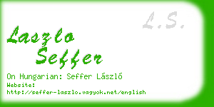 laszlo seffer business card